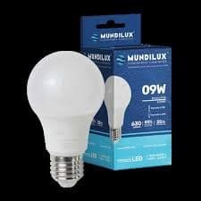 LÂMPADA LED 9W MUNDILUX BRANCA FRIA 1
